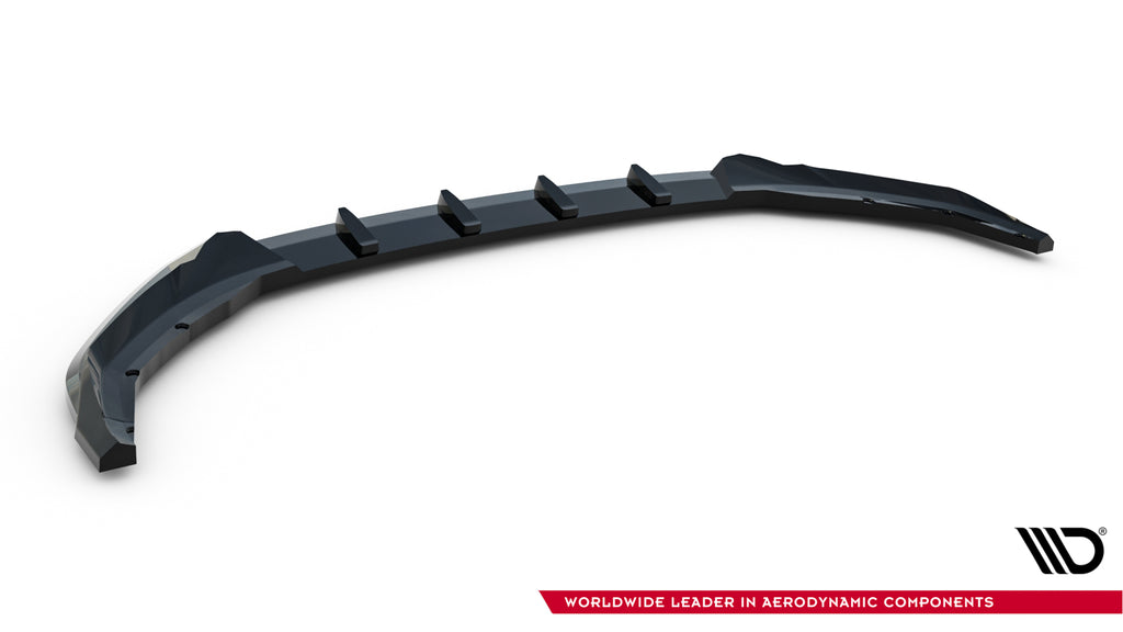 Maxton Design Street+ Spoilerlippe Front Ansatz passend für Skoda Kodiaq Mk2 schwarz Hochglanz