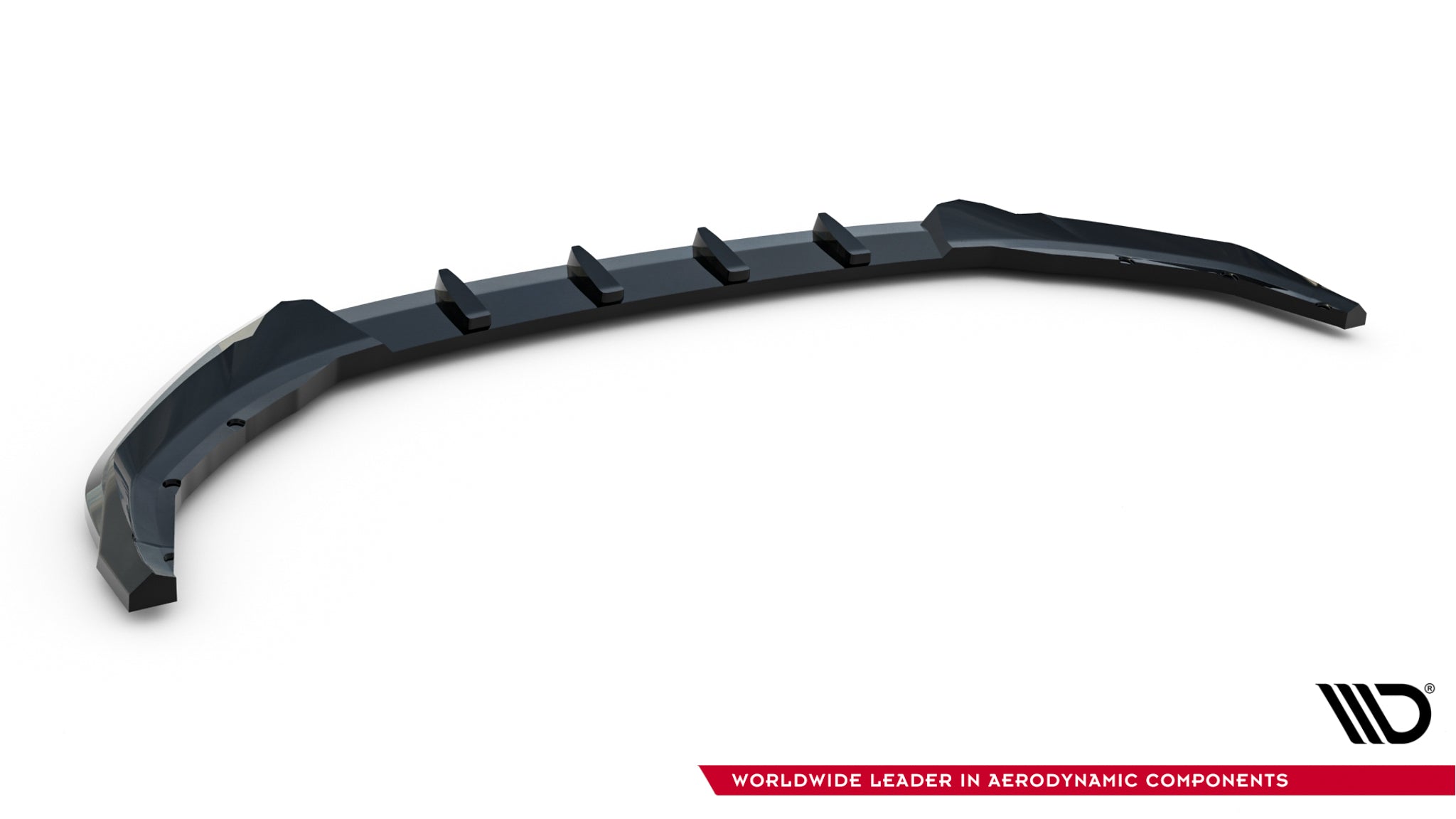 Maxton Design Street+ Spoilerlippe Front Ansatz passend für Skoda Kodiaq Mk2 schwarz Hochglanz