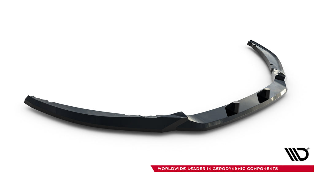 Maxton Design Street+ Spoilerlippe Front Ansatz V.3 passend für Ford Focus ST-Line Mk3 Facelift schwarz Hochglanz