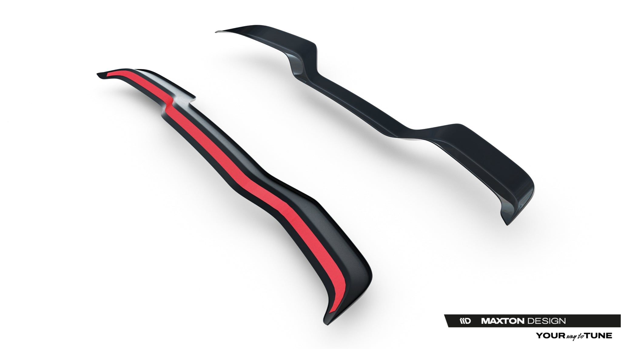 Maxton Design Spoiler CAP passend für Toyota C-HR Mk2 schwarz Hochglanz