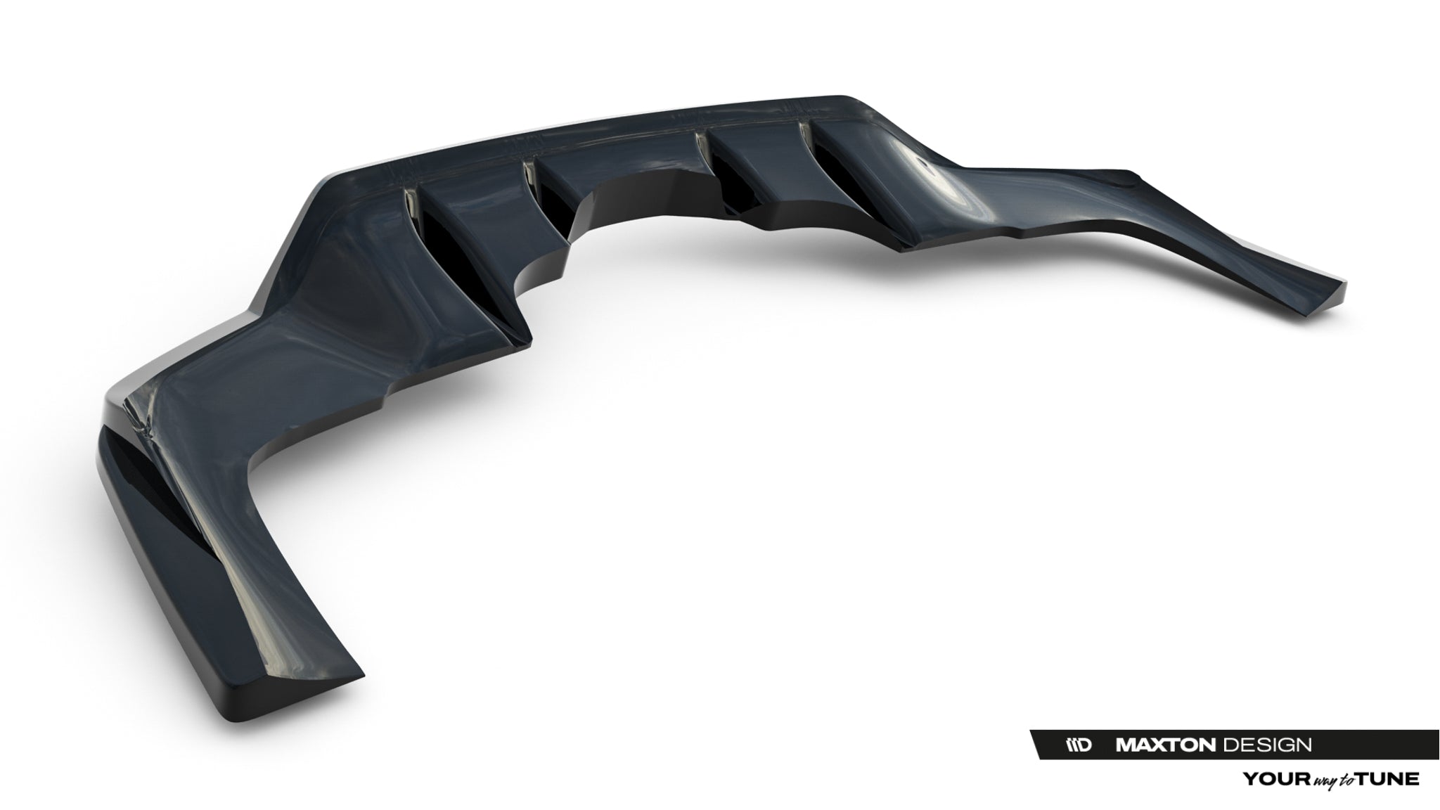 Maxton Design Street+ Mittlerer Diffusor RACE V.2 passend für Mercedes-Benz GLE Coupe AMG-Line C167 / C167 Facelift schwarz Hochglanz