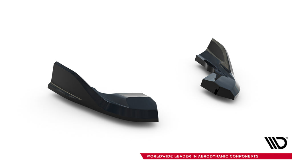 Maxton Design Heck Ansatz Flaps Diffusor V.7 passend für VW Golf R Hatchback Mk8 / Mk8 Facelift schwarz Hochglanz