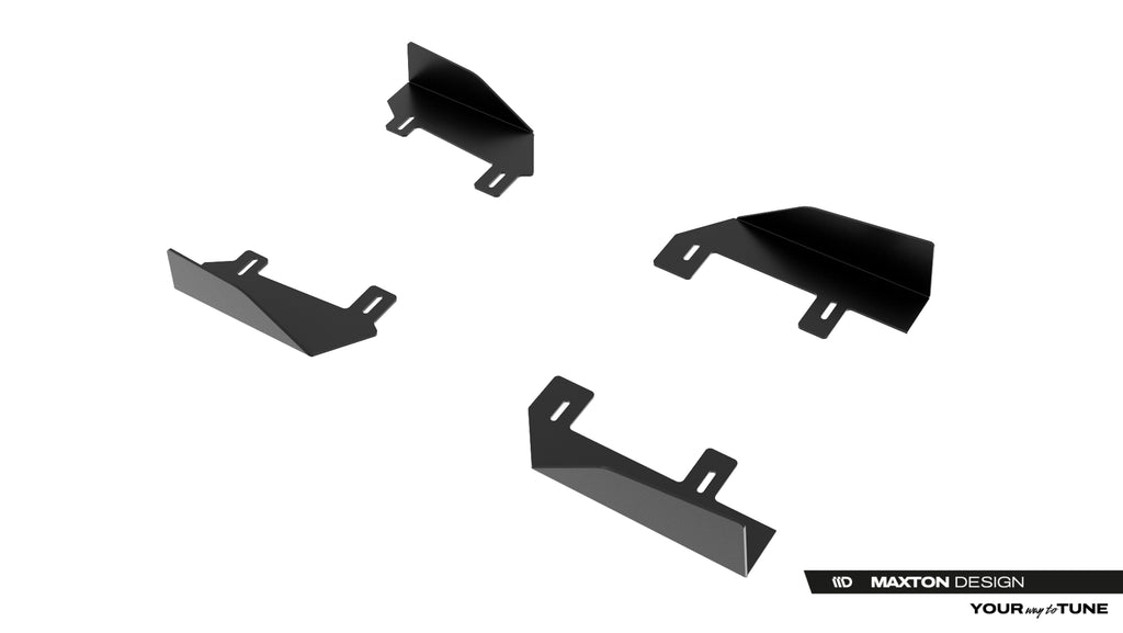 Maxton Design Seitenschweller Flaps Passend für Jaguar F-Type X152 Facelift 2 Schwarz Hochglanz
