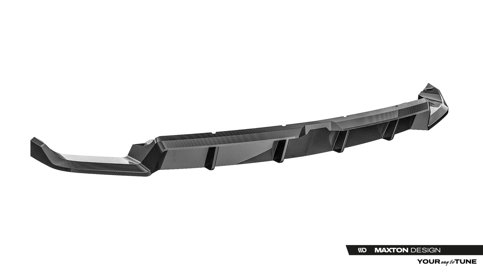 Maxton Design Prepreg Carbon Fiber Rear Splitter (mit Einem Vertikalem Balken) Lamborghini Urus Mk1