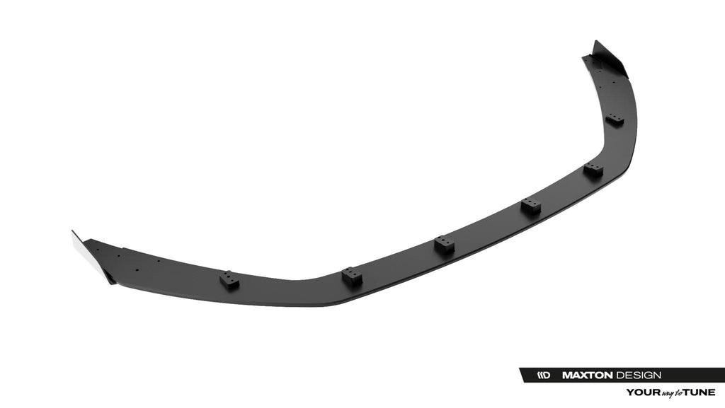 Maxton Design Street Pro Street+ Spoilerlippe Front Ansatz + Flaps Passend für Jaguar F-Type X152 Facelift 2 Schwarz Hochglanz