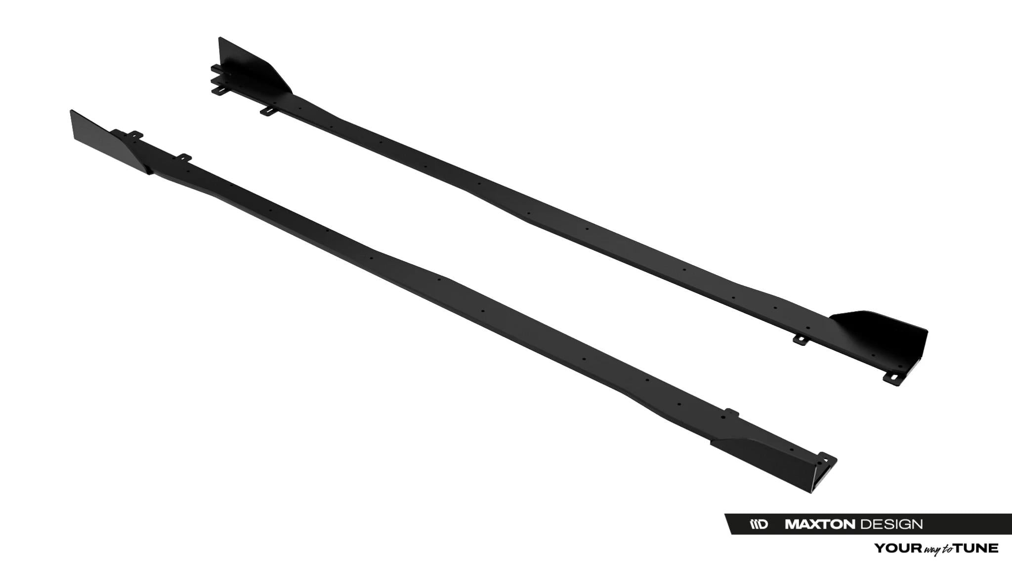 Maxton Design Street Pro Street+ Seitenschweller Leisten + Flaps passend für Toyota GR Yaris Mk4 Facelift schwarz Hochglanz