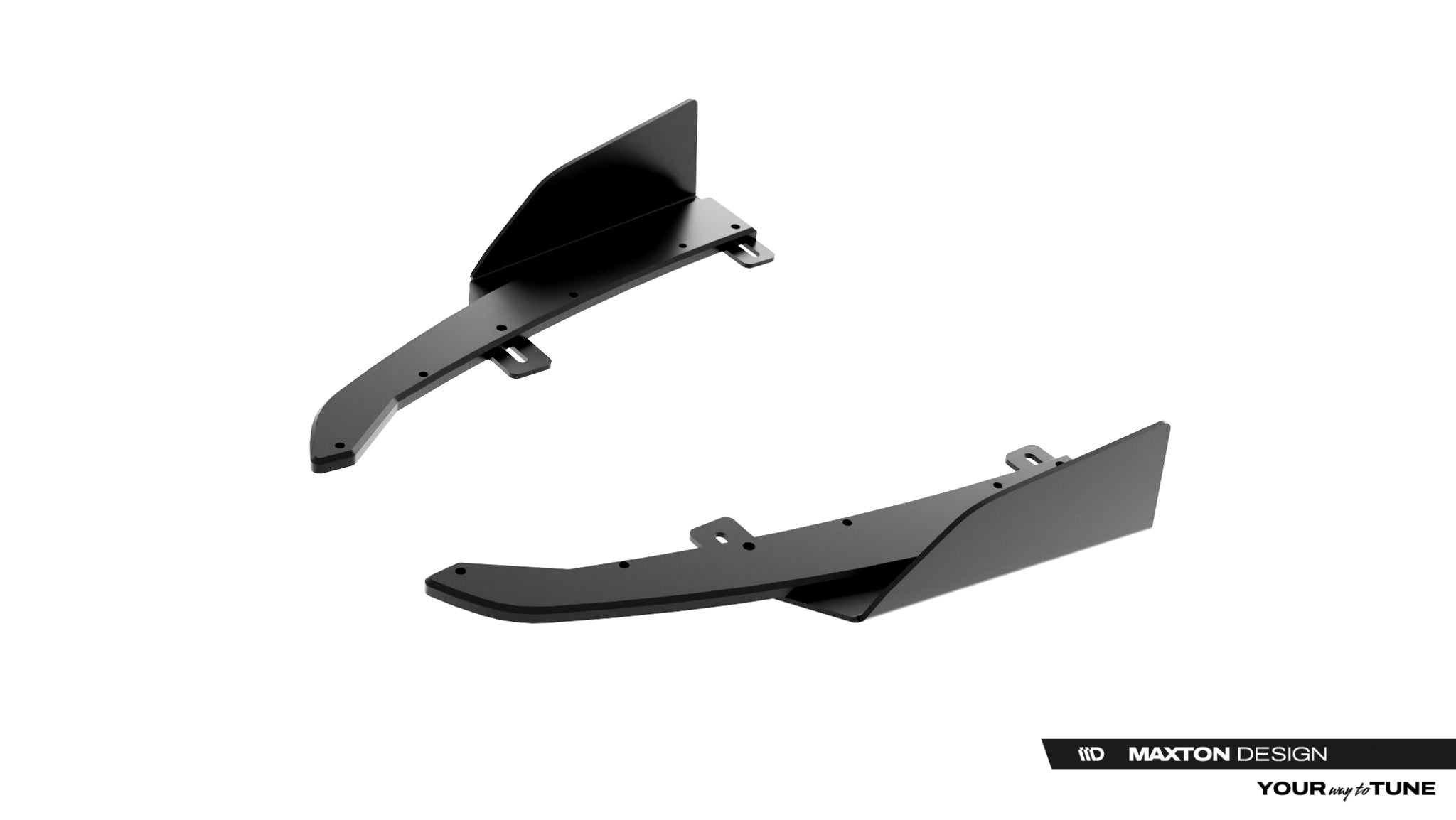 Maxton Design Street Pro Heck Ansatz Flaps Diffusor + Flaps passend für Audi S5 Limousine / Avant B10 schwarz Hochglanz