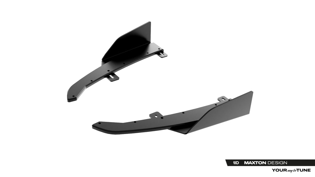 Maxton Design Street Pro Heck Ansatz Flaps Diffusor + Flaps passend für Audi S5 Limousine / Avant B10 schwarz Hochglanz
