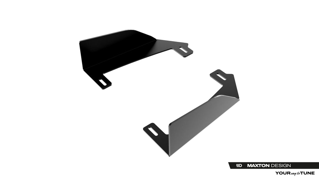 Maxton Design Hintere Seiten Flaps passend für Audi S5 Limousine / Avant B10 schwarz Hochglanz