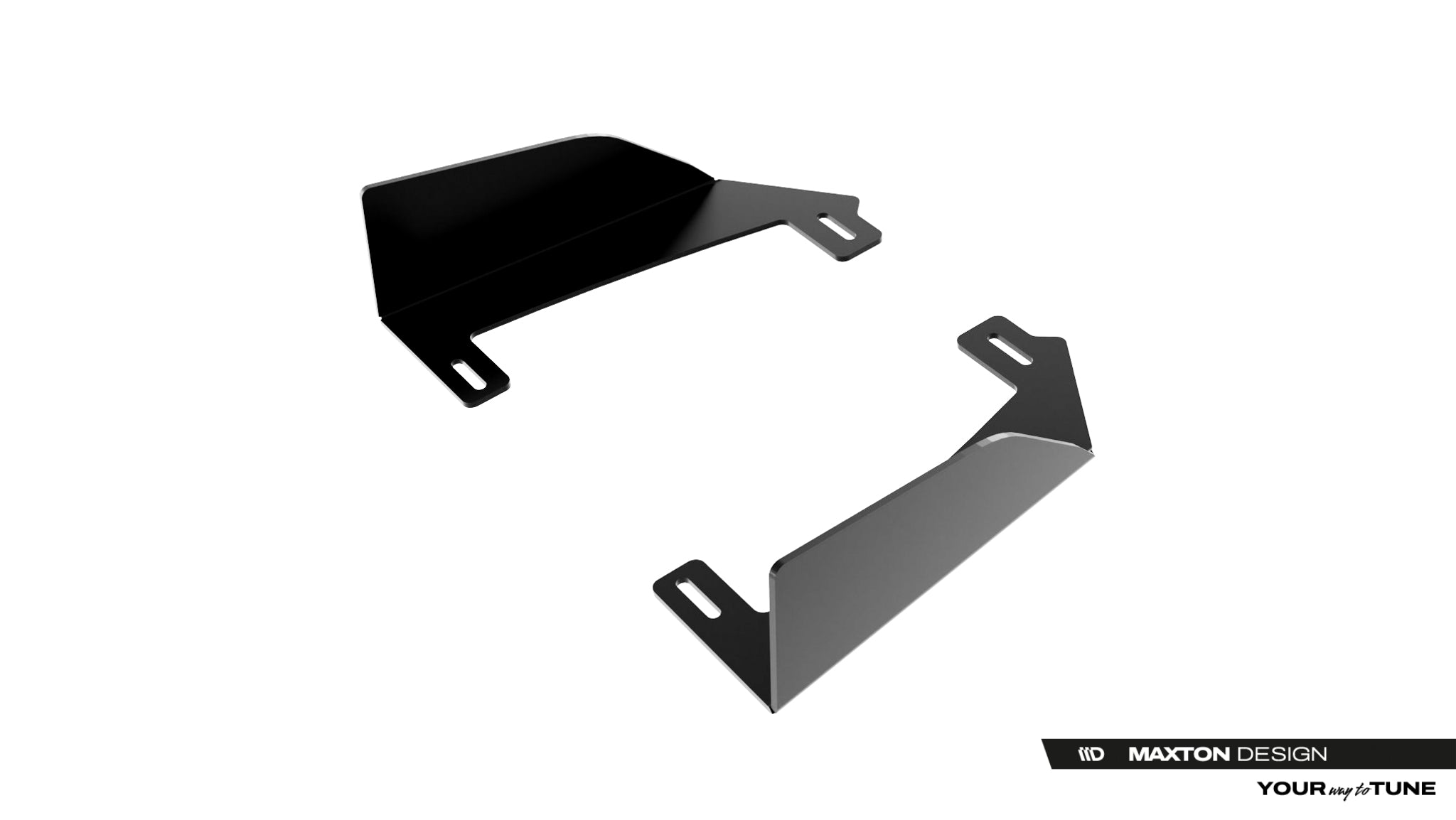 Maxton Design Hintere Seiten Flaps passend für Audi S5 Limousine / Avant B10 schwarz Hochglanz