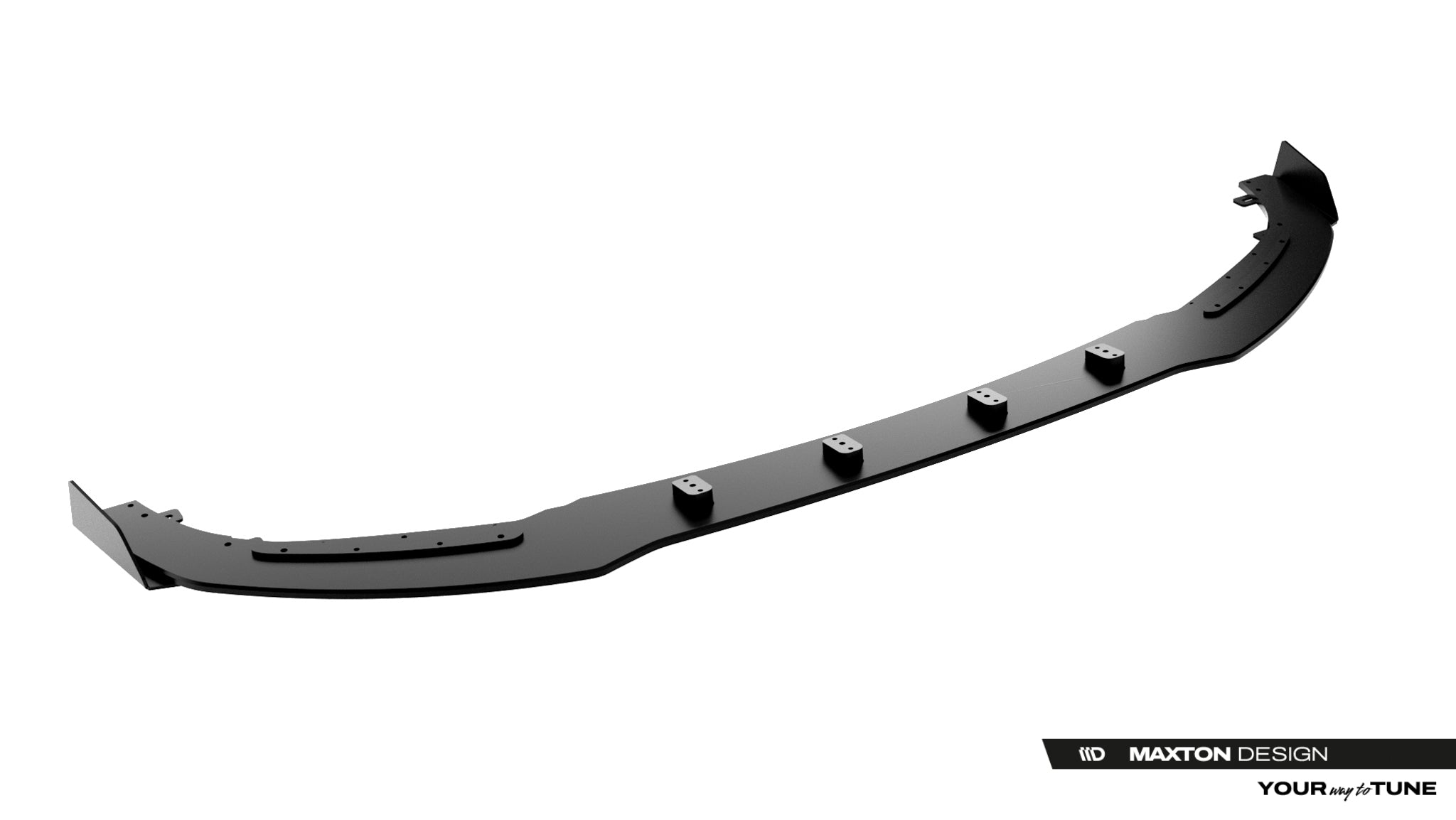 Maxton Design Street Pro Street+ Spoilerlippe Front Ansatz + Flaps passend für Cupra Born Mk1 schwarz Hochglanz
