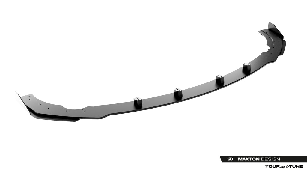Maxton Design Street Pro Street+ Spoilerlippe Front Ansatz + Flaps passend für Mercedes-AMG CLE 53 Aero C236 schwarz Hochglanz