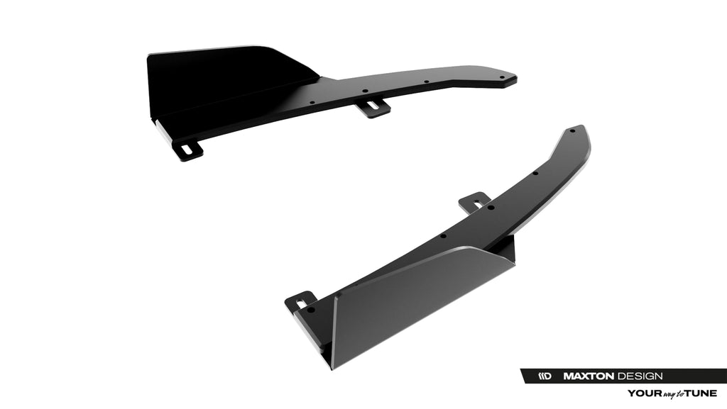 Maxton Design Street Pro Heck Ansatz Flaps Diffusor + Flaps passend für Audi S5 Limousine / Avant B10 schwarz Hochglanz