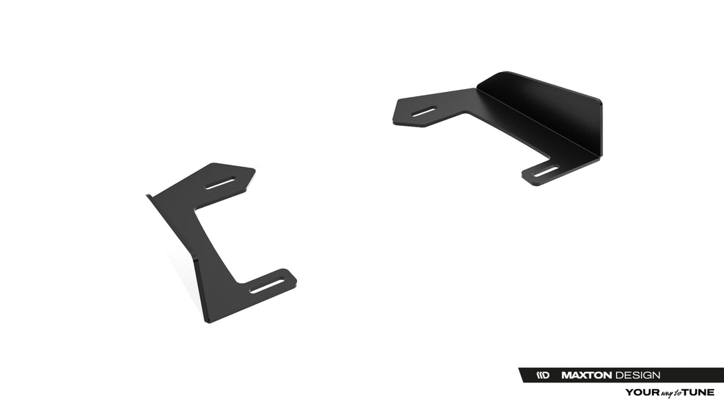 Maxton Design Front Stoßstange Flaps passend für Flaps Lexus IS 500 Mk3 Facelift 2 (XE30) schwarz Hochglanz