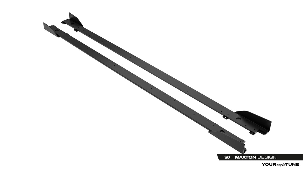 Maxton Design Street Pro Street+ Seitenschweller Leisten + Flaps passend für Lexus IS 500 Mk3 Facelift 2 (XE30) schwarz Hochglanz