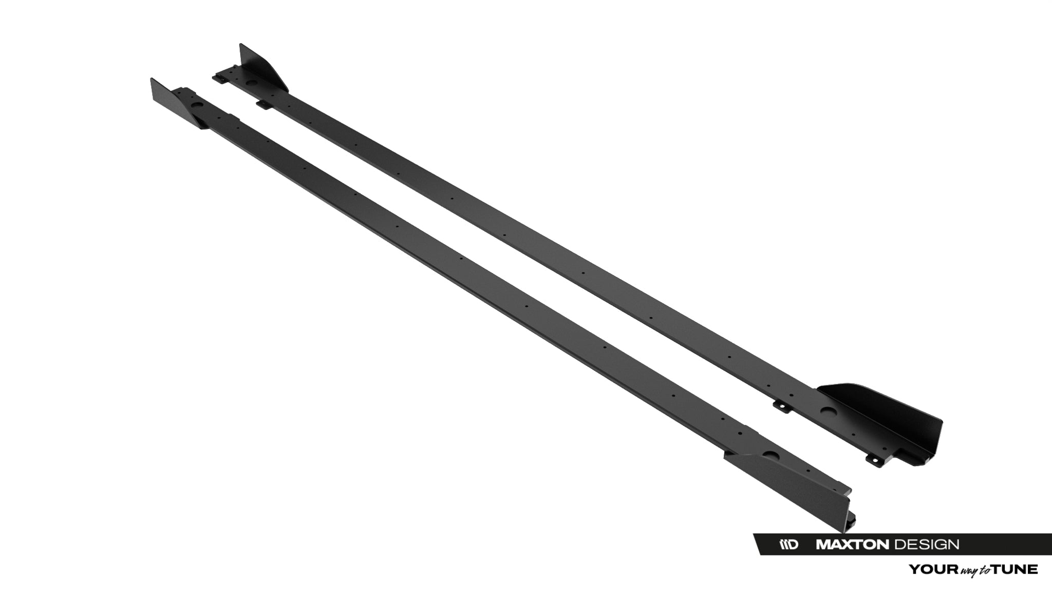 Maxton Design Street Pro Street+ Seitenschweller Leisten + Flaps passend für Lexus IS 500 Mk3 Facelift 2 (XE30) schwarz Hochglanz