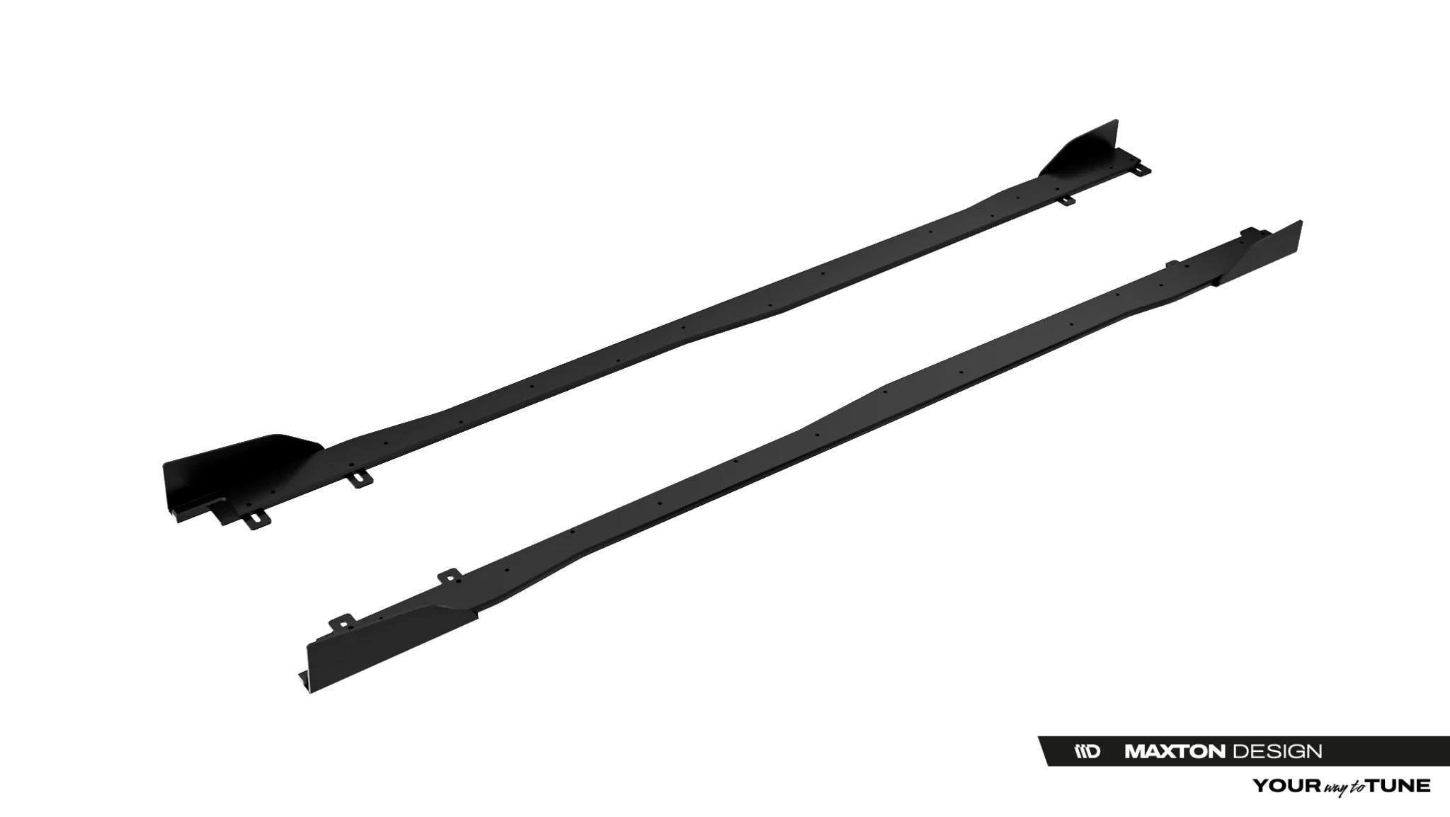 Maxton Design Street Pro Street+ Seitenschweller Leisten + Flaps passend für Toyota GR Yaris Mk4 Facelift schwarz Hochglanz
