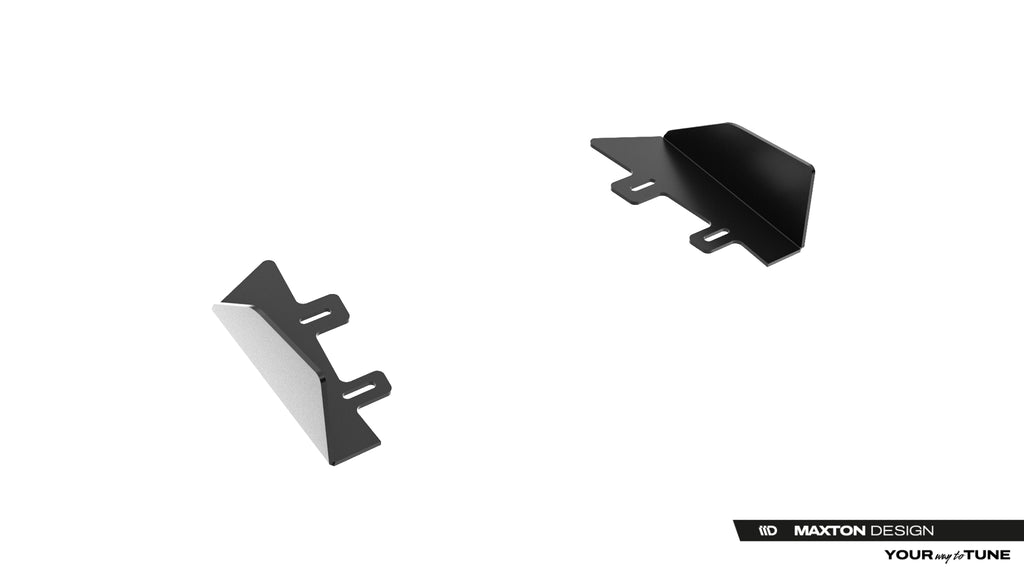 Maxton Design Hintere Seiten Flaps passend für Lexus IS 500 Mk3 Facelift 2 (XE30) schwarz Hochglanz