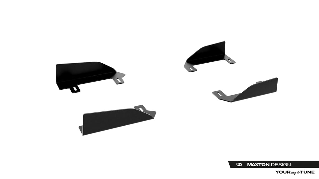 Maxton Design Seitenschweller Flaps passend für Audi A5 S-Line / S5 Limousine / Avant B10 schwarz Hochglanz