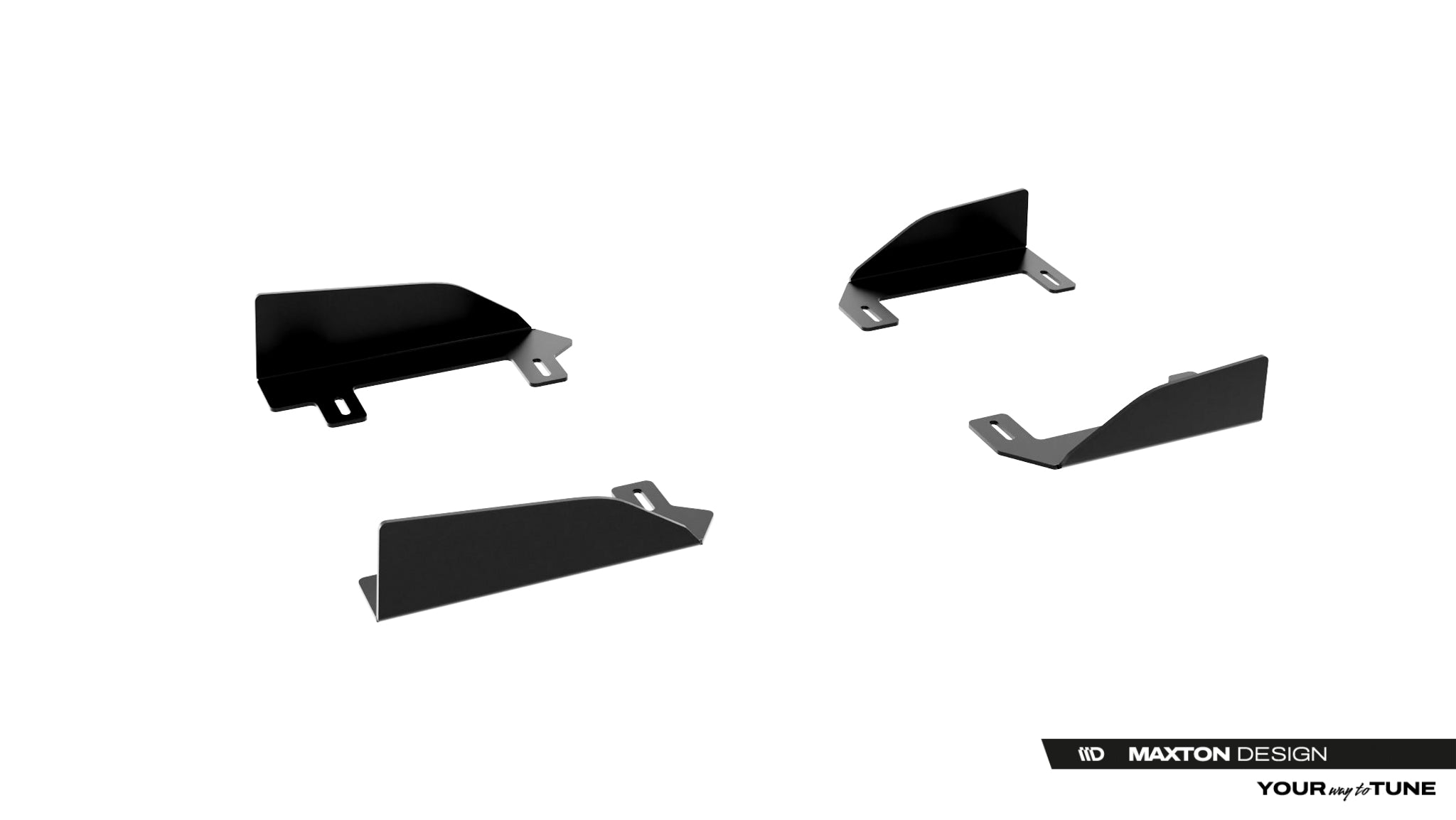 Maxton Design Seitenschweller Flaps passend für Audi A5 S-Line / S5 Limousine / Avant B10 schwarz Hochglanz