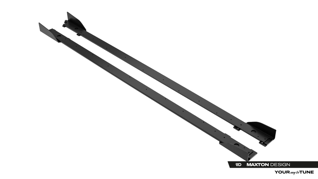 Maxton Design Street Pro Street+ Seitenschweller Leisten + Flaps passend für Lexus IS 500 Mk3 Facelift 2 (XE30) schwarz Hochglanz