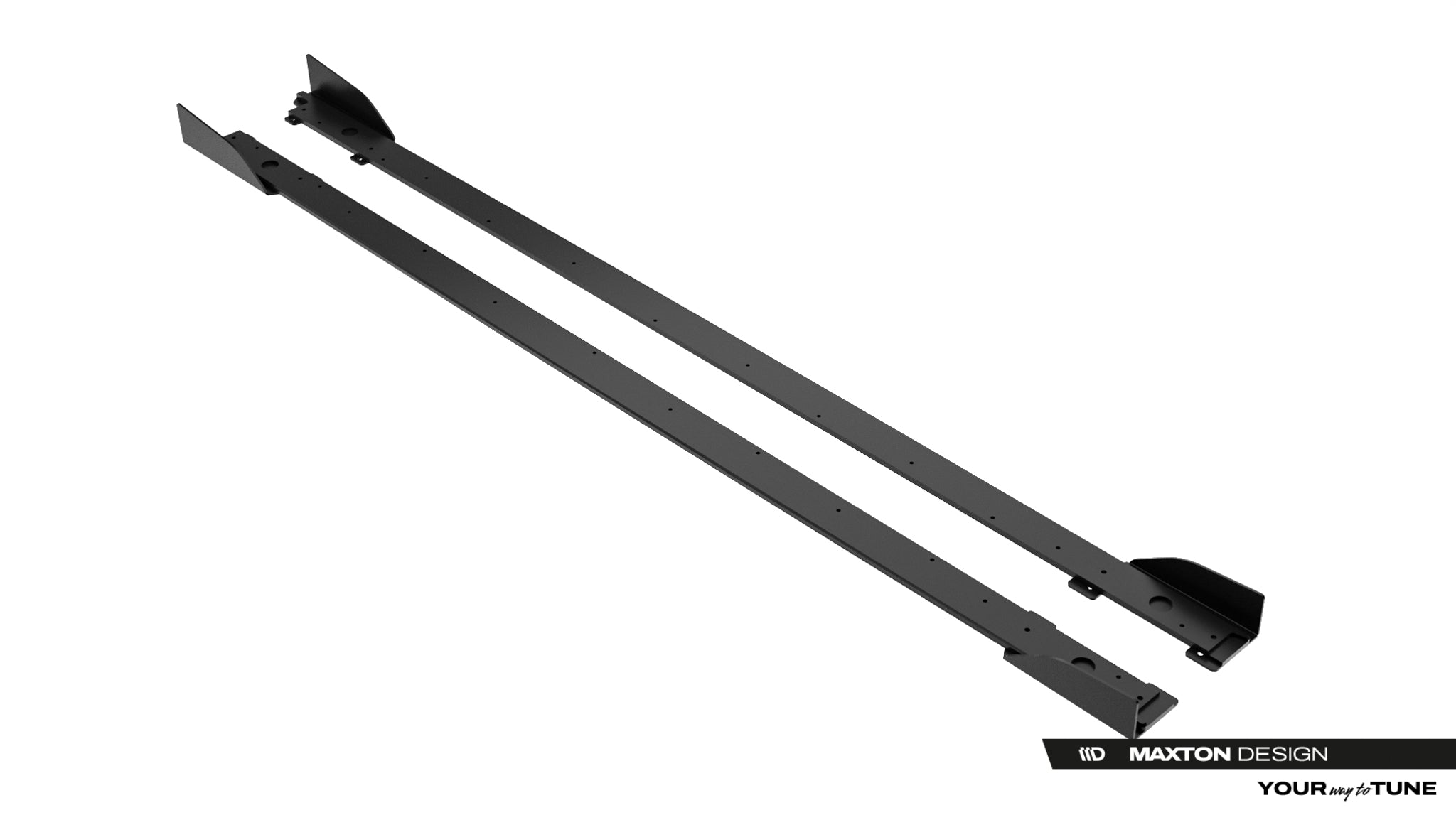 Maxton Design Street Pro Street+ Seitenschweller Leisten + Flaps passend für Lexus IS 500 Mk3 Facelift 2 (XE30) schwarz Hochglanz