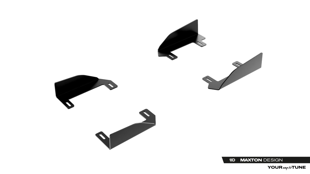 Maxton Design Seitenschweller Flaps passend für Audi A5 S-Line / S5 Limousine / Avant B10 schwarz Hochglanz