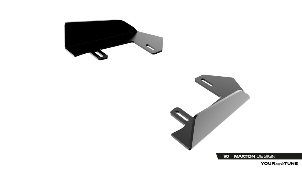 Maxton Design Front Stoßstange Flaps passend für Audi A5 S-Line / S5 Limousine / Avant B10 schwarz Hochglanz