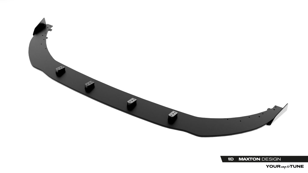 Maxton Design Street Pro Street+ Spoilerlippe Front Ansatz + Flaps passend für Audi A5 S-Line / S5 Limousine / Avant B10 schwarz Hochglanz