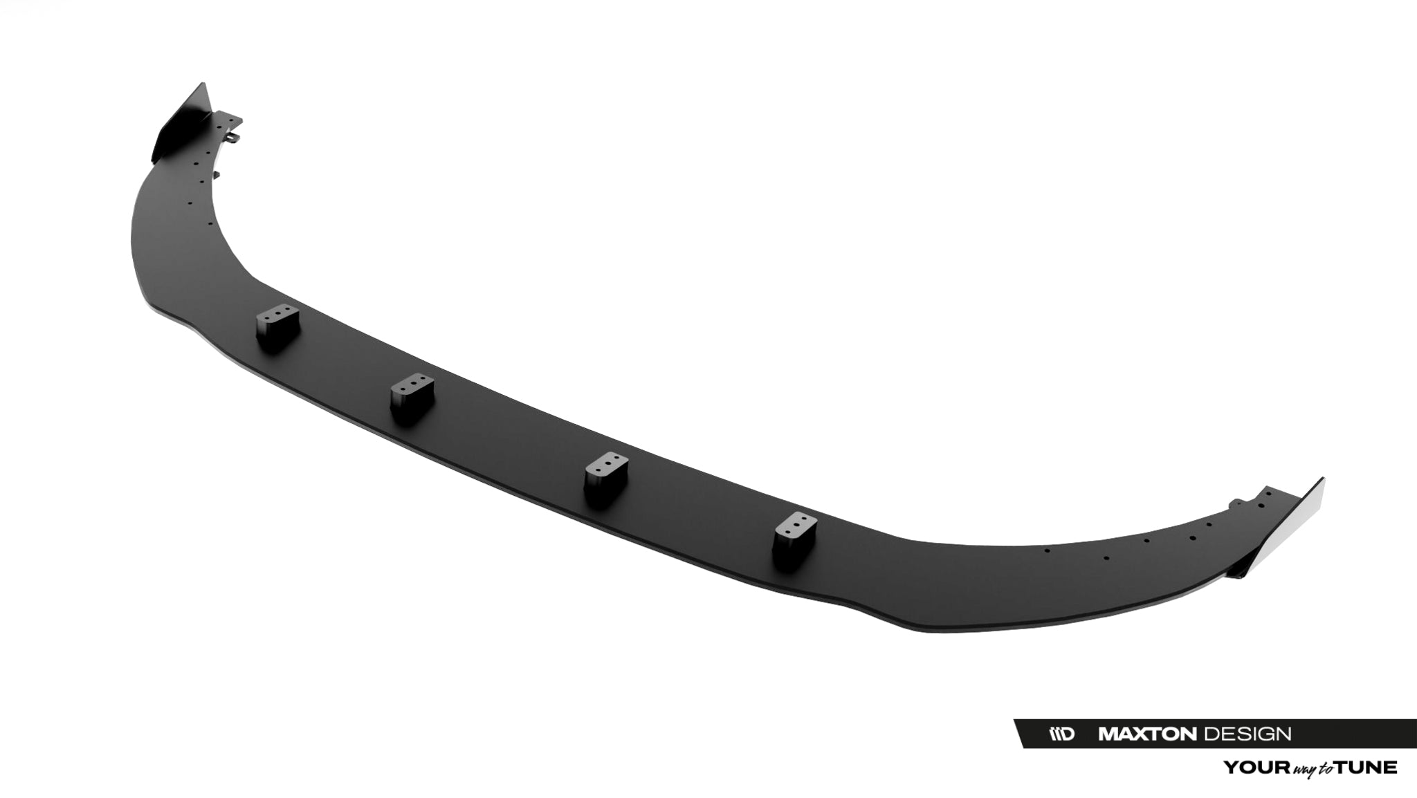 Maxton Design Street Pro Street+ Spoilerlippe Front Ansatz + Flaps passend für Audi A5 S-Line / S5 Limousine / Avant B10 schwarz Hochglanz