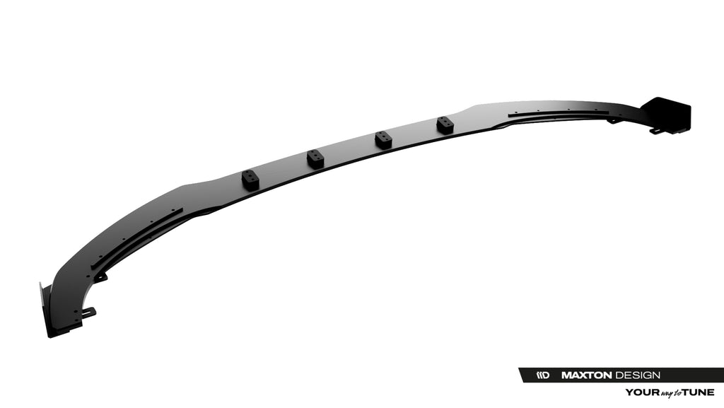 Maxton Design Street Pro Street+ Spoilerlippe Front Ansatz + Flaps passend für Cupra Born Mk1 schwarz Hochglanz