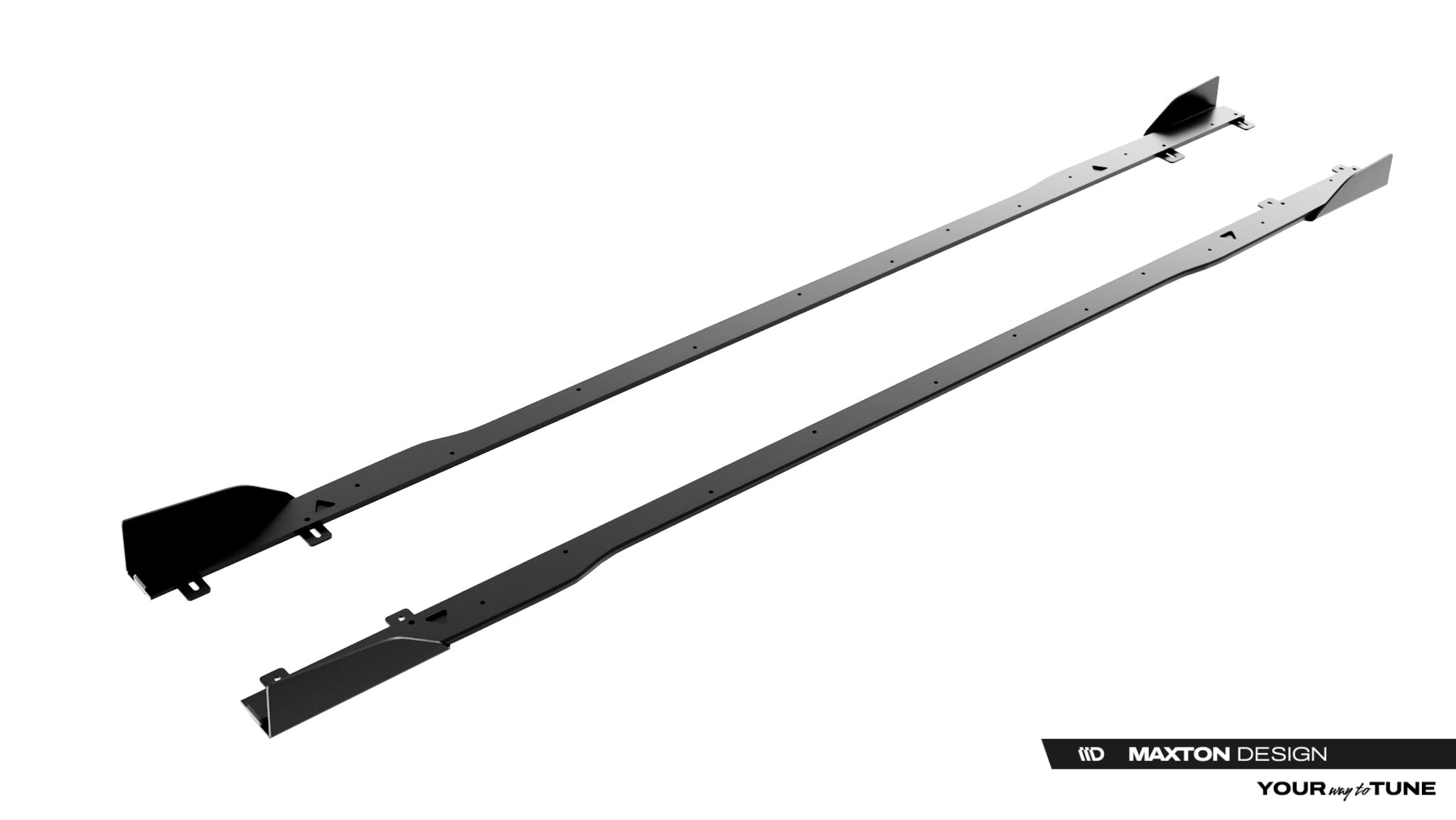 Maxton Design Street Pro Street+ Seitenschweller Leisten + Flaps passend für Audi A5 S-Line / S5 Limousine / Avant B10 schwarz Hochglanz