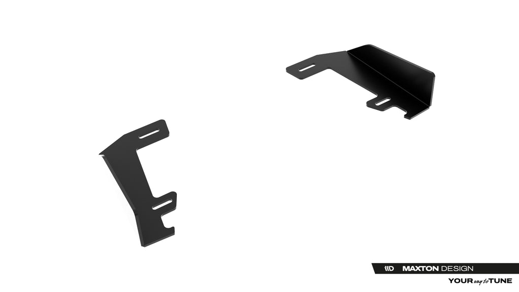 Maxton Design Front Stoßstange Flaps Passend für Flaps Jaguar F-Type X152 Facelift 2 Schwarz Hochglanz