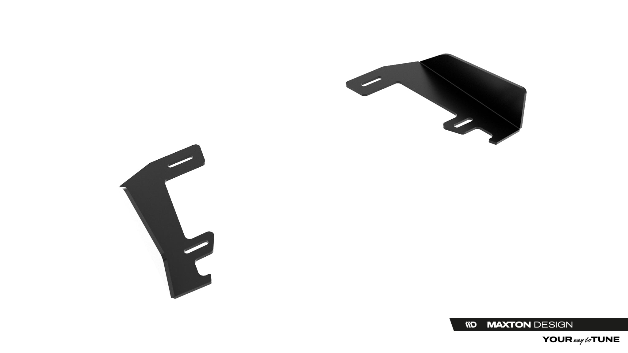 Maxton Design Front Stoßstange Flaps Passend für Flaps Jaguar F-Type X152 Facelift 2 Schwarz Hochglanz