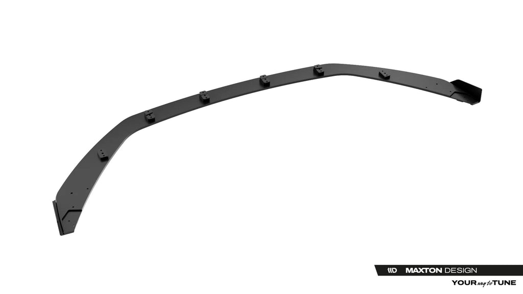 Maxton Design Street Pro Street+ Spoilerlippe Front Ansatz + Flaps Passend für Jaguar F-Type X152 Facelift 2 Schwarz Hochglanz