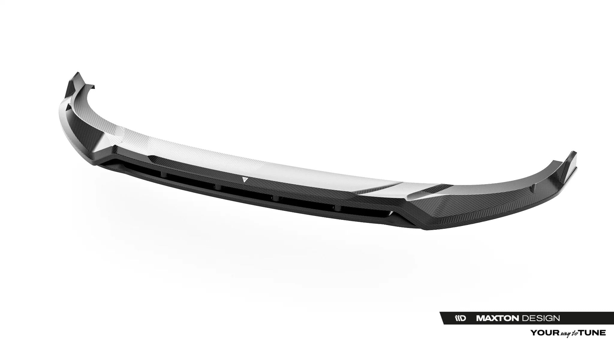 Maxton Design Prepreg Carbon Fiber Street+ Spoilerlippe Front Ansatz passend für Audi RSQ8 Mk1 Facelift