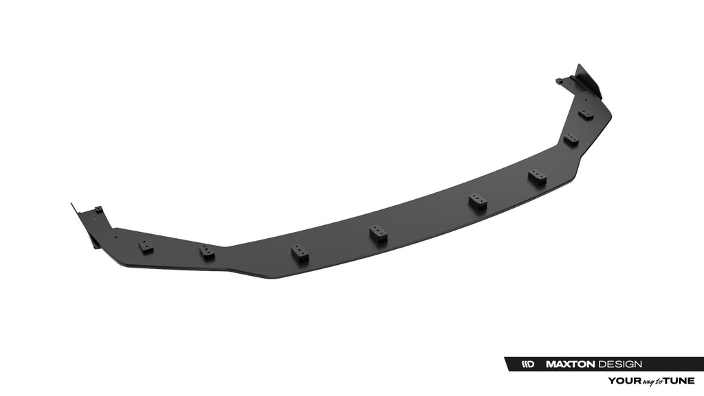 Maxton Design Street Pro Street+ Spoilerlippe Front Ansatz + Flaps passend für Lexus IS 500 Mk3 Facelift 2 (XE30) schwarz Hochglanz