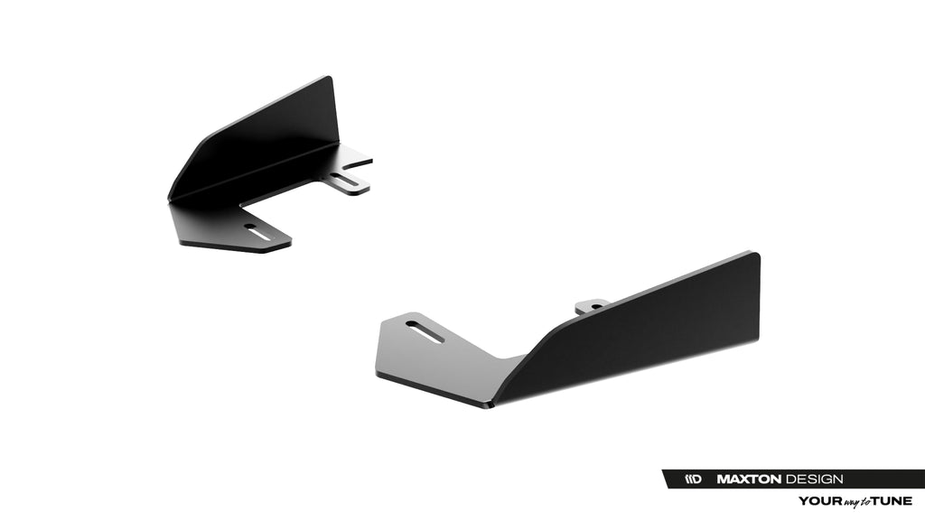 Maxton Design Front Stoßstange Flaps passend für Audi A5 S-Line / S5 Limousine / Avant B10 schwarz Hochglanz