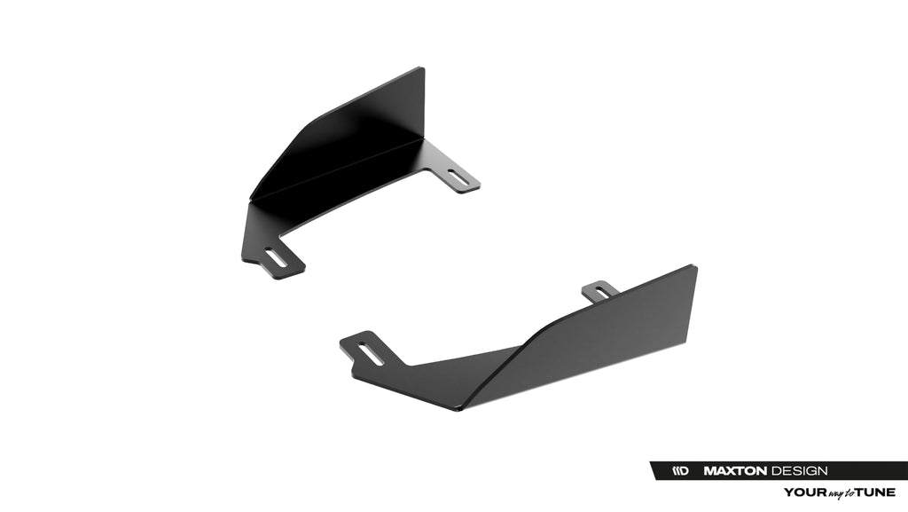 Maxton Design Hintere Seiten Flaps passend für Audi S5 Limousine / Avant B10 schwarz Hochglanz