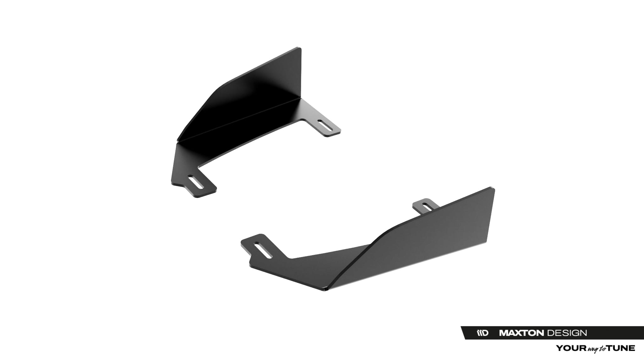 Maxton Design Hintere Seiten Flaps passend für Audi S5 Limousine / Avant B10 schwarz Hochglanz