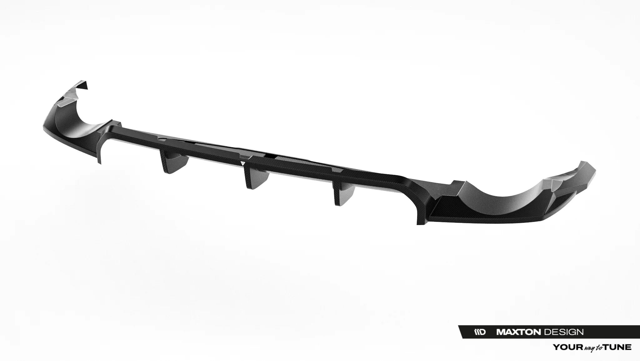 Maxton Design Prepreg Carbon Fiber Rear Splitter (mit einem vertikalem balken) Audi RSQ8 Mk1 Facelift für Audi Q8