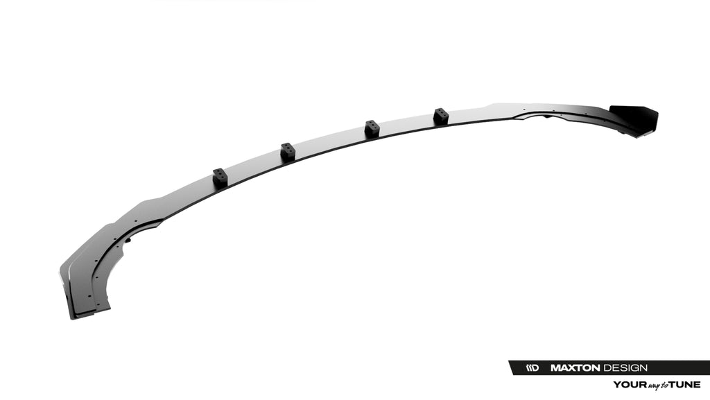 Maxton Design Street Pro Street+ Spoilerlippe Front Ansatz + Flaps passend für Mercedes-AMG CLE 53 Aero C236 schwarz Hochglanz