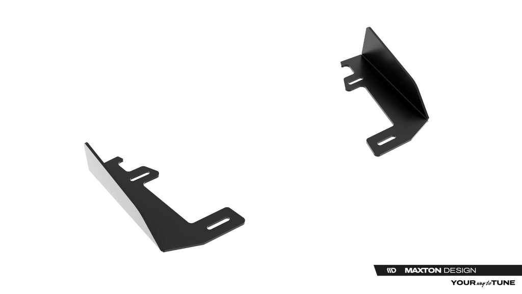 Maxton Design Front Stoßstange Flaps Passend für Flaps Jaguar F-Type X152 Facelift 2 Schwarz Hochglanz