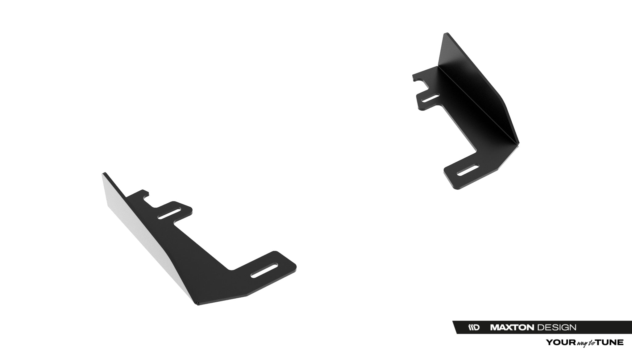 Maxton Design Front Stoßstange Flaps Passend für Flaps Jaguar F-Type X152 Facelift 2 Schwarz Hochglanz