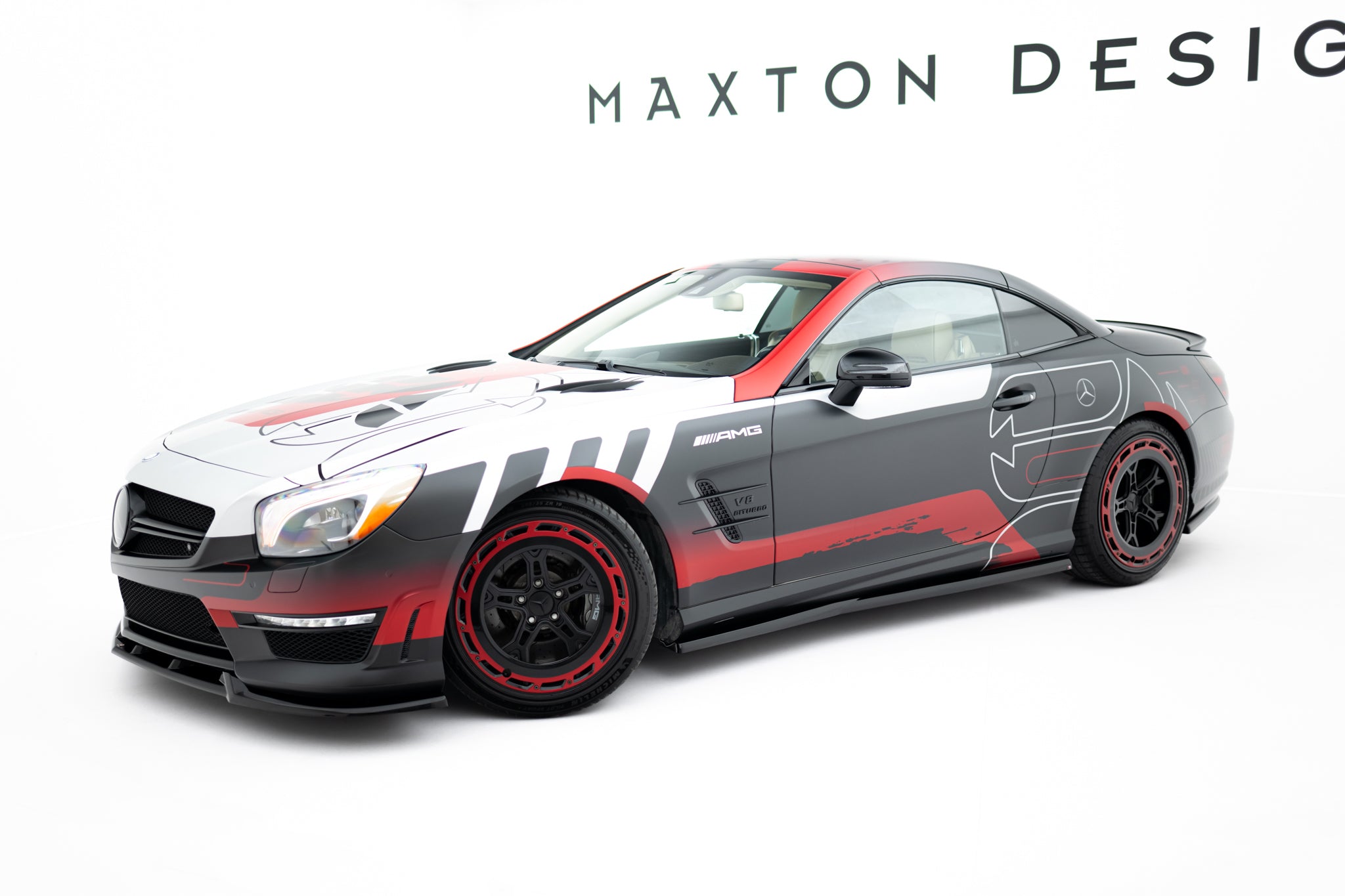 Maxton Design Street+ Seitenschweller Leisten passend für Mercedes-Benz SL 63 AMG R231 schwarz Hochglanz