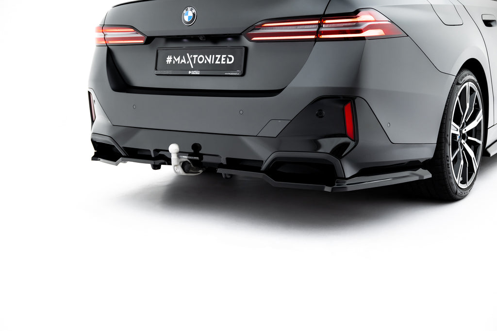 Maxton Design Heck Ansatz Flaps Diffusor V.1 passend für BMW 5er / i5 M-Paket Limousine / Touring G60 / G61 schwarz Hochglanz