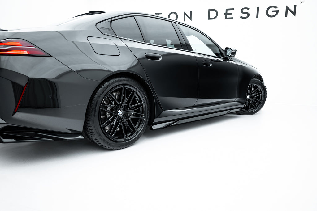 Maxton Design Street+ Seitenschweller Leisten passend für BMW M5 Limousine / Touring G90 schwarz Hochglanz