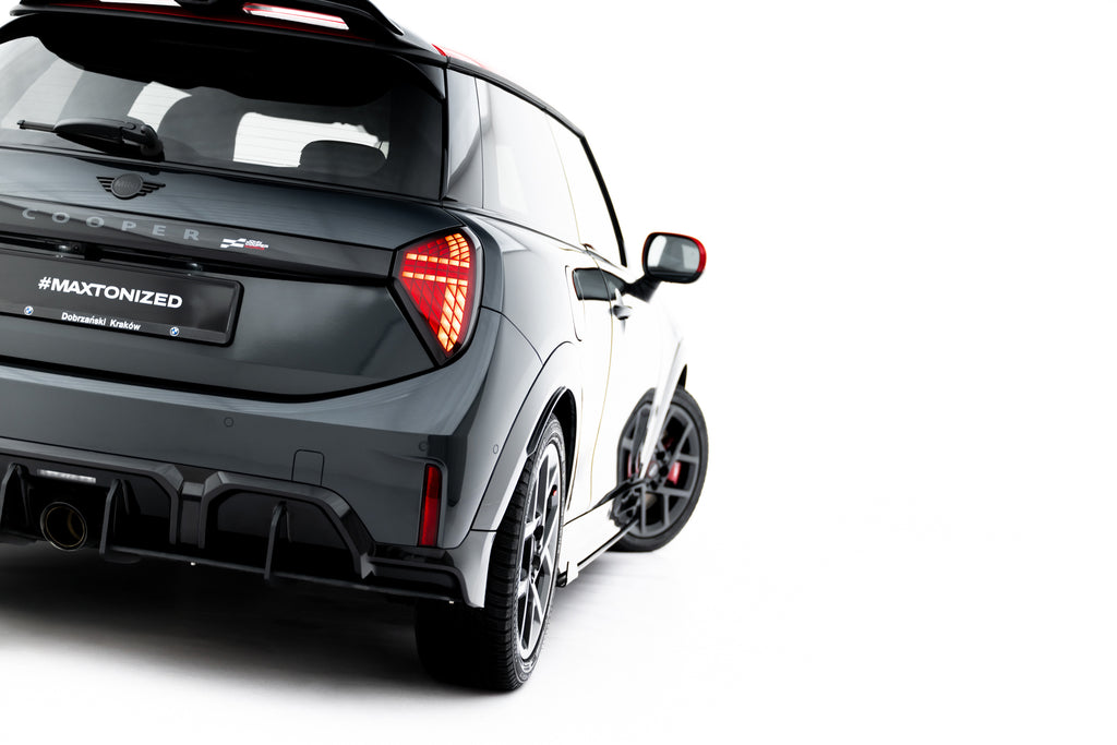 Maxton Design Street Pro Heckschürze für Mini Cooper John Cooper Works F65 [2025-] | Schwarz strukturiert | ABS-Kunststoff | mit TTG (eintragungsfrei)