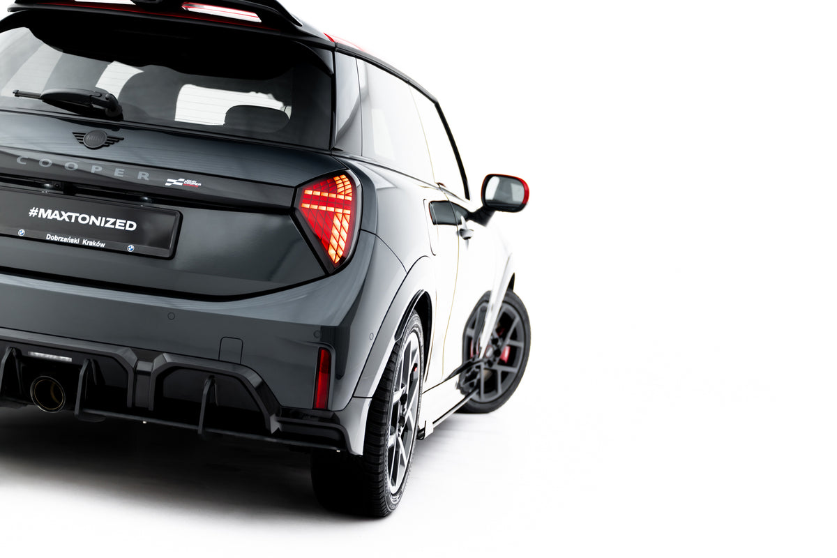 Maxton Design Street Pro Heckschürze für Mini Cooper John Cooper Works F65 [2025-] | Schwarz strukturiert | ABS-Kunststoff | mit TTG (eintragungsfrei)
