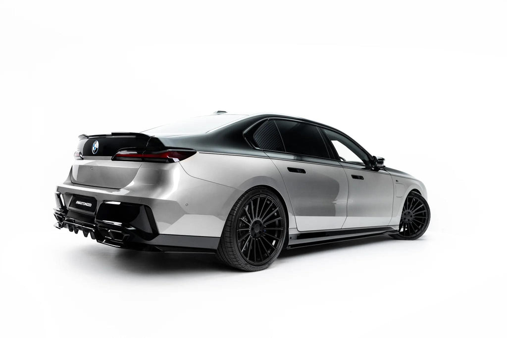 Maxton Design Street+ Seitenschweller Leisten V.2 für BMW i7 e-Drive50 M-Paket / i7 x-Drive60 M-Paket / i7 M70 xDrive M-Paket G70 [2022-2026] | Schwarz Hochglanz | ABS-Kunststoff | mit TTG (eintragungsfrei)